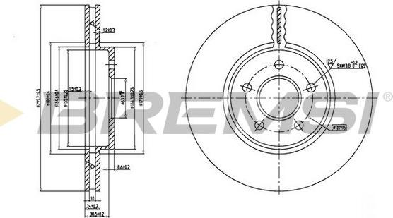 Bremsi CD7125V - Гальмівний диск avtolavka.club