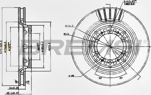 Bremsi CD7892V - Гальмівний диск avtolavka.club