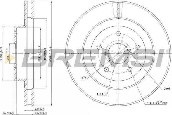 Bremsi CD7857V - Гальмівний диск avtolavka.club