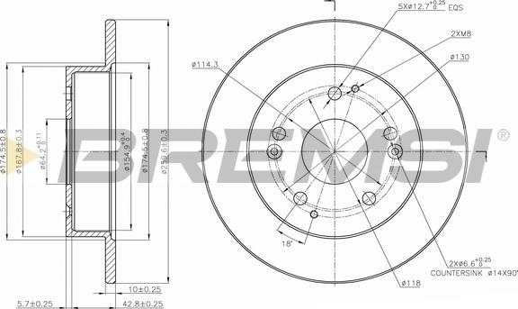 Bremsi CD7861S - Гальмівний диск avtolavka.club