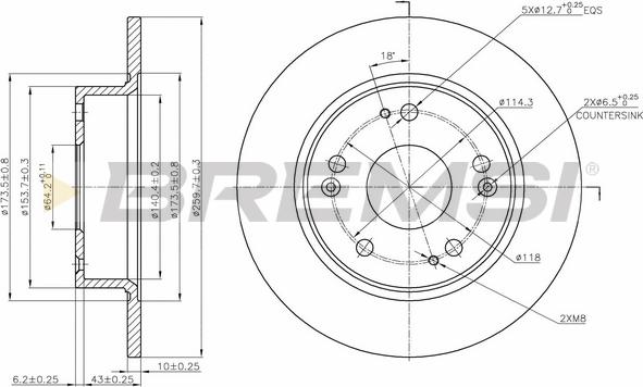 Bremsi CD7390S - Гальмівний диск avtolavka.club