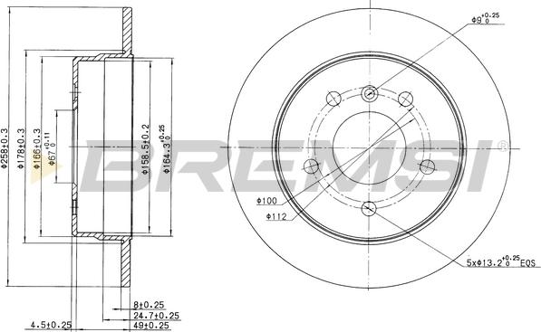 Bremsi CD7362S - Гальмівний диск avtolavka.club