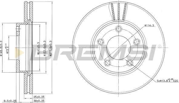 Bremsi CD7311V - Гальмівний диск avtolavka.club