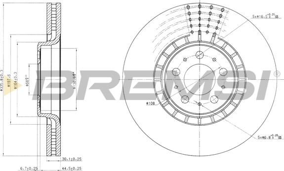 Bremsi CD7371V - Гальмівний диск avtolavka.club