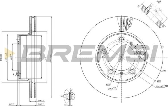 Bremsi CD7293V - Гальмівний диск avtolavka.club