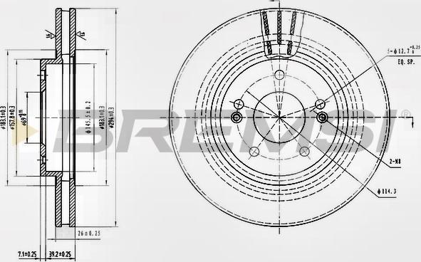 Bremsi CD7292V - Гальмівний диск avtolavka.club