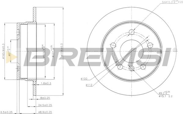 Bremsi CD7258S - Гальмівний диск avtolavka.club