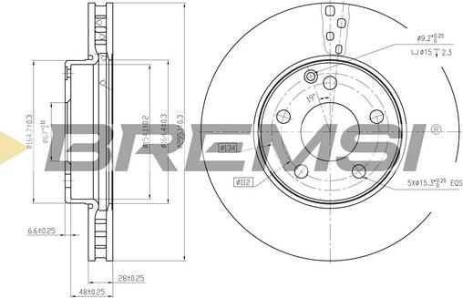 Bremsi CD7252V - Гальмівний диск avtolavka.club