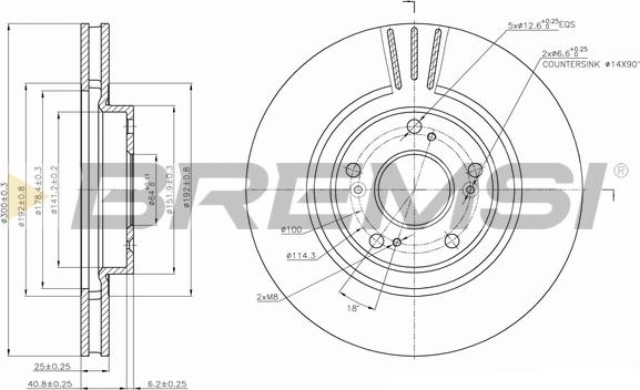 Bremsi CD7266V - Гальмівний диск avtolavka.club