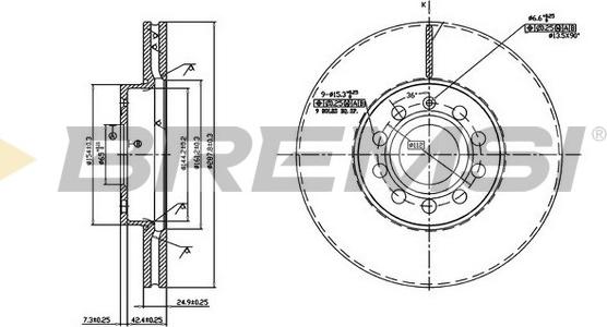 Bremsi CD7218V - Гальмівний диск avtolavka.club