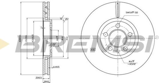 Bremsi CD7221V - Гальмівний диск avtolavka.club