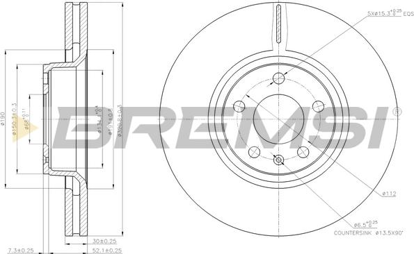 Bremsi CD7277V - Гальмівний диск avtolavka.club