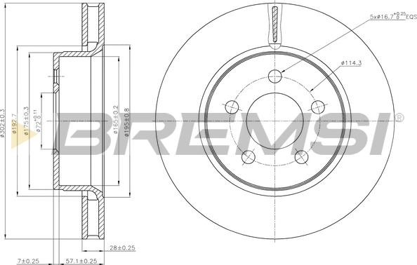 Bremsi CD7759V - Гальмівний диск avtolavka.club