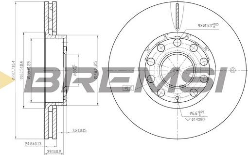 Bremsi CD7706V - Гальмівний диск avtolavka.club