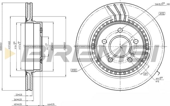 Bremsi CD7700V - Гальмівний диск avtolavka.club