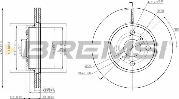 Bremsi CD7710V - Гальмівний диск avtolavka.club