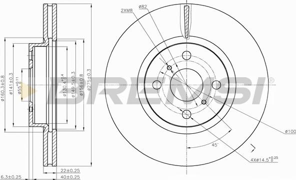 Bremsi CD7780V - Гальмівний диск avtolavka.club