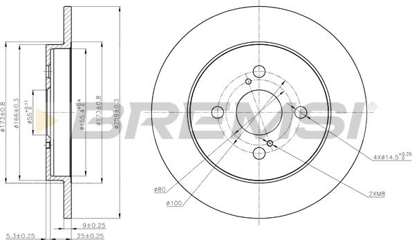 Bremsi CD7781S - Гальмівний диск avtolavka.club