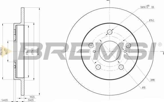 Bremsi CD7788S - Гальмівний диск avtolavka.club