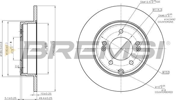 Bremsi CD7787S - Гальмівний диск avtolavka.club