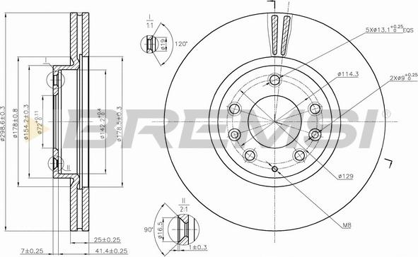 Bremsi CD7739V - Гальмівний диск avtolavka.club