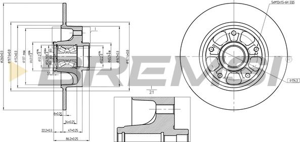 Bremsi CD7730S - Гальмівний диск avtolavka.club