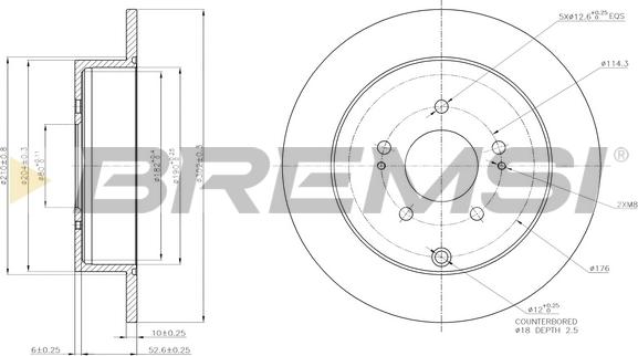 Bremsi CD7737S - Гальмівний диск avtolavka.club