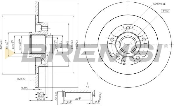 Bremsi CD7725S - Гальмівний диск avtolavka.club