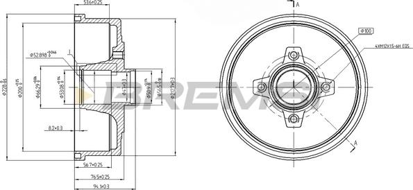 Bremsi CR5601 - Гальмівний барабан avtolavka.club