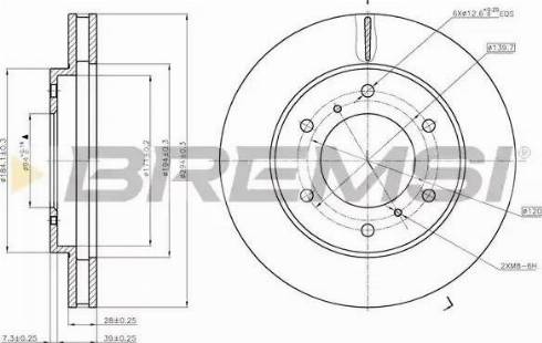 Bremsi DBB818V - Гальмівний диск avtolavka.club