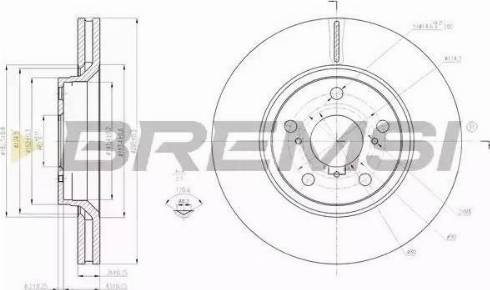 Bremsi DBB756V - Гальмівний диск avtolavka.club