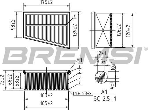 Bremsi FA0644 - Повітряний фільтр avtolavka.club