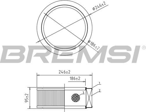 Bremsi FA1586 - Повітряний фільтр avtolavka.club