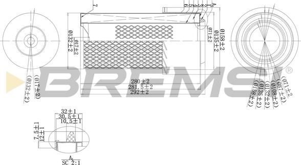 Bremsi FA1669 - Повітряний фільтр avtolavka.club