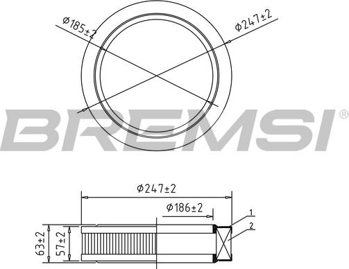 Bremsi FA1631 - Повітряний фільтр avtolavka.club