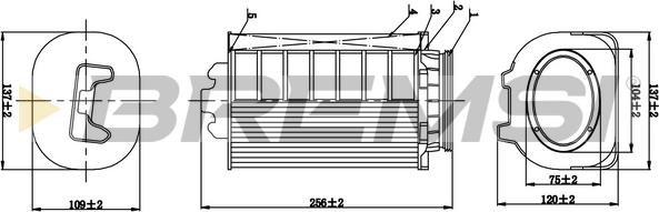 Bremsi FA1063 - Повітряний фільтр avtolavka.club