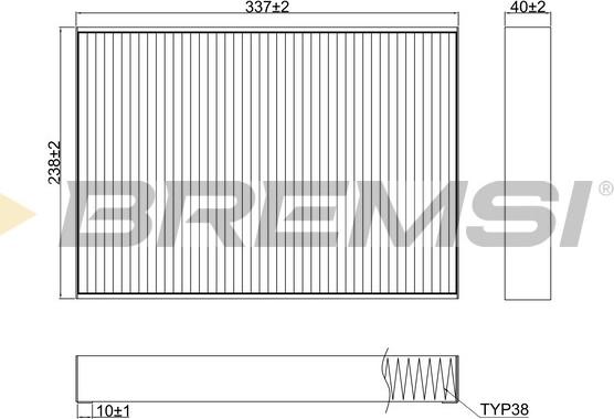 Bremsi FC0952A - Фільтр, повітря у внутрішній простір avtolavka.club