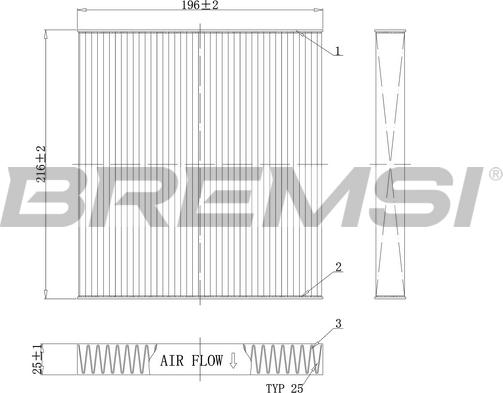 Bremsi FC0988C - Фільтр, повітря у внутрішній простір avtolavka.club