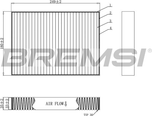 Bremsi FC0457C - Фільтр, повітря у внутрішній простір avtolavka.club