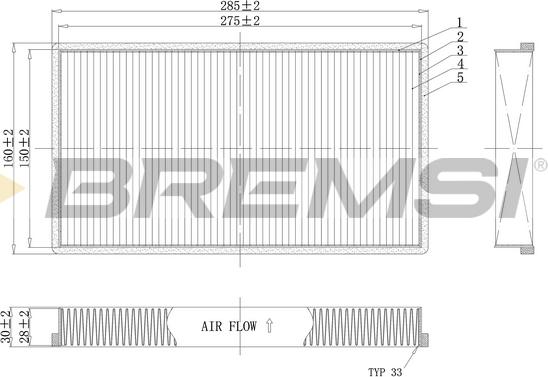 Bremsi FC0488C - Фільтр, повітря у внутрішній простір avtolavka.club