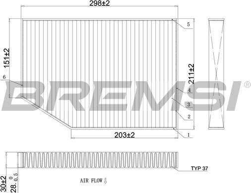 Bremsi FC0421C - Фільтр, повітря у внутрішній простір avtolavka.club