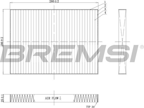 Bremsi FC0084C - Фільтр, повітря у внутрішній простір avtolavka.club