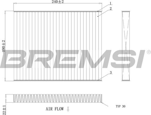 Bremsi FC0081A - Фільтр, повітря у внутрішній простір avtolavka.club