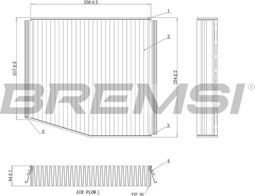 Bremsi FC0087C - Фільтр, повітря у внутрішній простір avtolavka.club