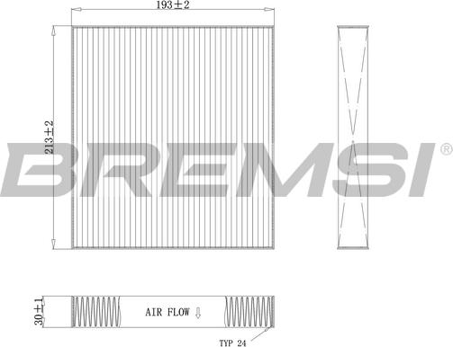 Bremsi FC0075C - Фільтр, повітря у внутрішній простір avtolavka.club