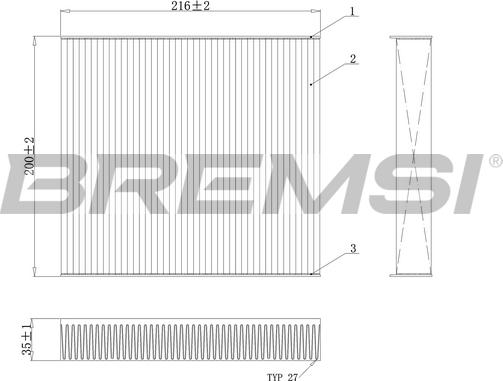 Bremsi FC0078C - Фільтр, повітря у внутрішній простір avtolavka.club