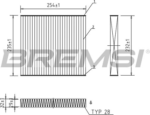 Bremsi FC0102A - Фільтр, повітря у внутрішній простір avtolavka.club