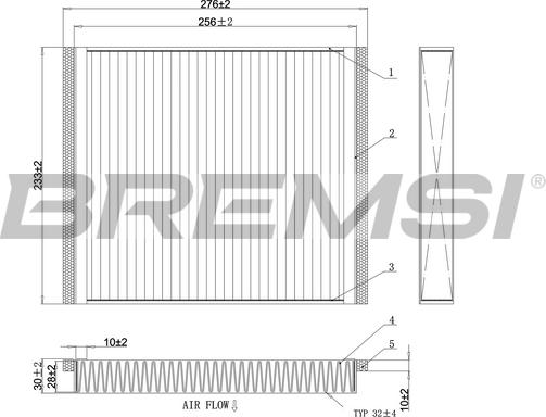 Bremsi FC0107A - Фільтр, повітря у внутрішній простір avtolavka.club