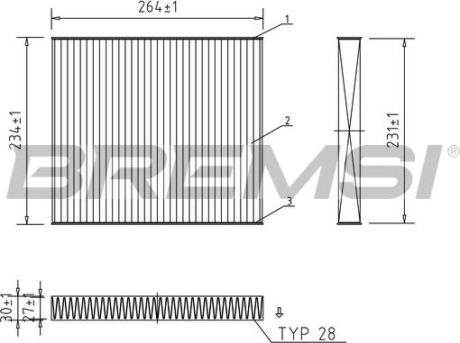 Bremsi FC0107C - Фільтр, повітря у внутрішній простір avtolavka.club