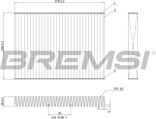 Bremsi FC0181 - Фільтр, повітря у внутрішній простір avtolavka.club